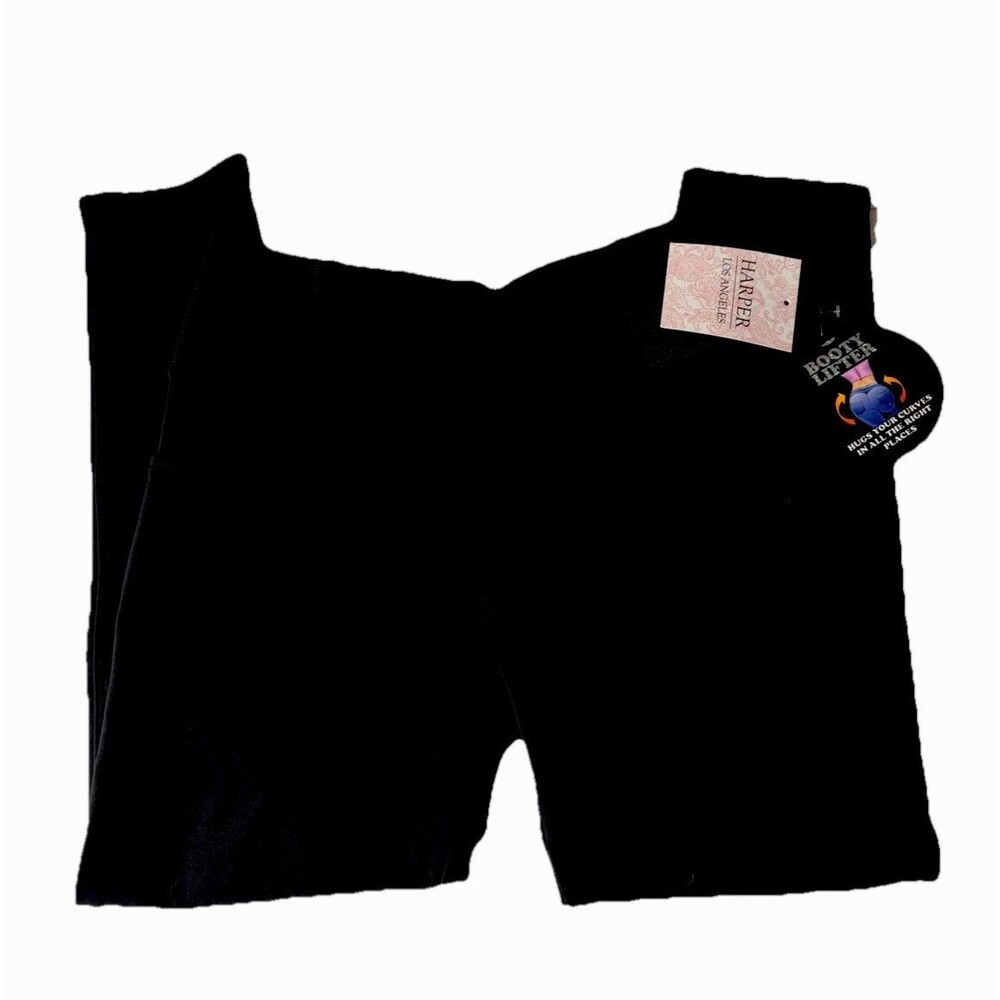Harper Los Angeles Booty Lifter Black Leggings Size L NWT Pockets